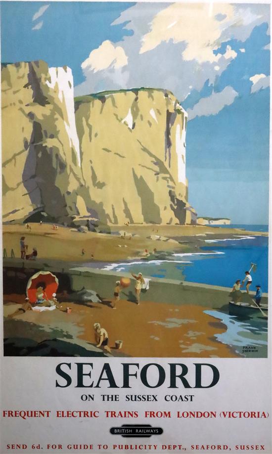 Frank Sherwin (1896-1985) Seaford on the Sussex Coast, published by British Railways and printed by Wood, Rozelara & Wilkes Ltd 39.5 x